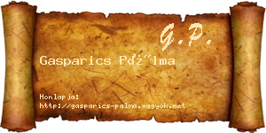 Gasparics Pálma névjegykártya